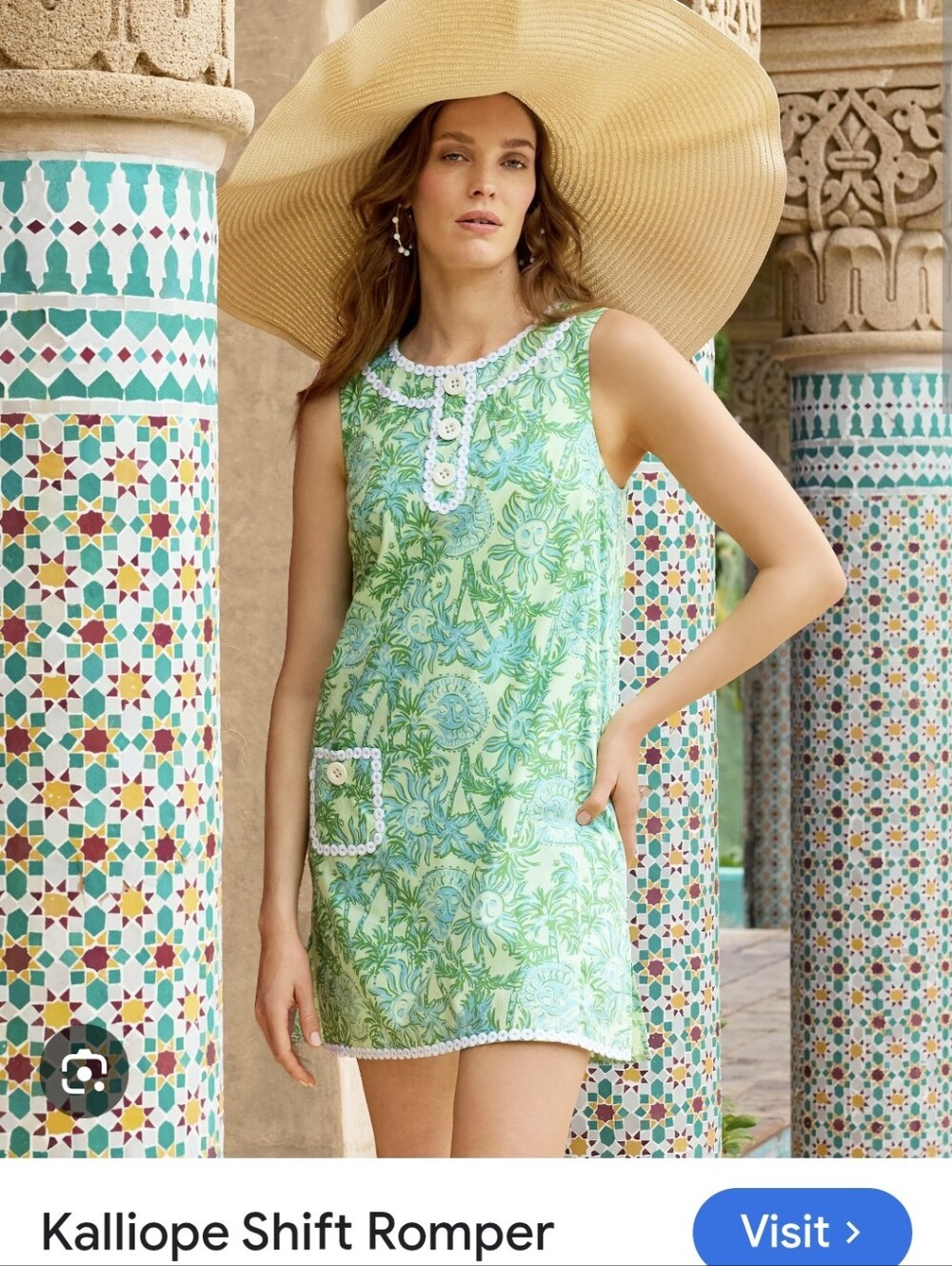 Lilly Pulitzer Kalliope Catchin Rays  Shift Romper